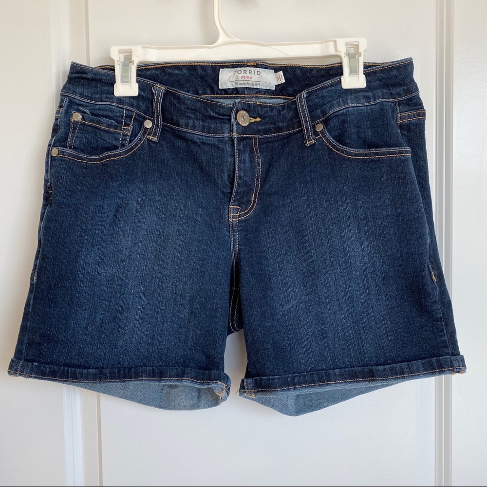 Torrid Dark Wash Jean Shorts